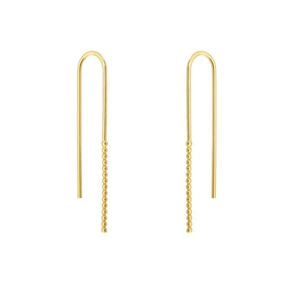 18K Overlay Long Lucky Earring by STYLE SPIKE