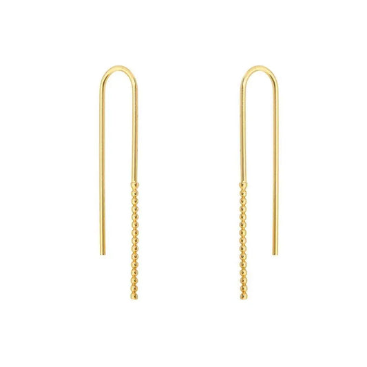 18K Overlay Long Lucky Earring by STYLE SPIKE