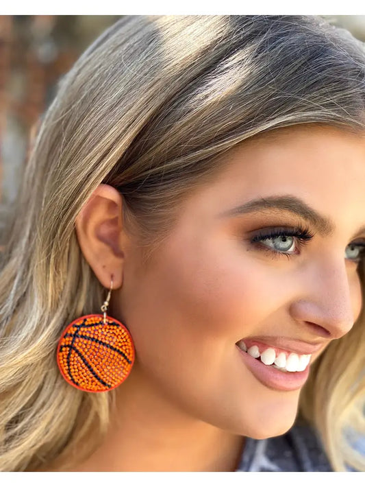 Game Glam Basketball Earrings