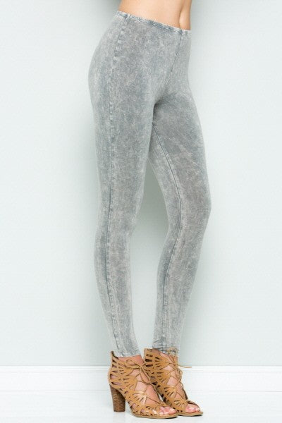 Gray Mineral Washed Legging