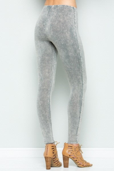 Gray Mineral Washed Legging